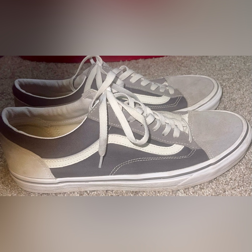 Vans Men’s 12 shoe suede canvas gray Old Skool drizzle - Picture 6 of 9